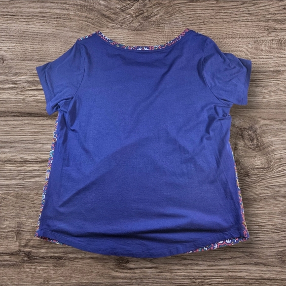 Lands' End Blue Art To Wear Tshirt Size XL - Picture 2 of 5